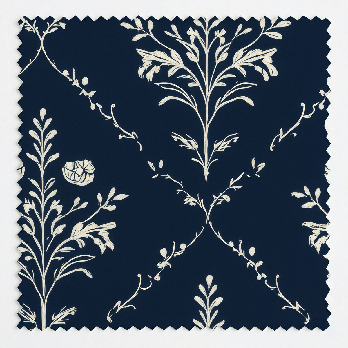 Benjamin Navy Floral - Fabric - Lemon Park