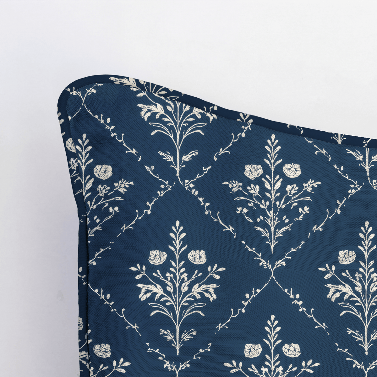 Benjamin Navy Floral Throw Pillow - Lemon Park