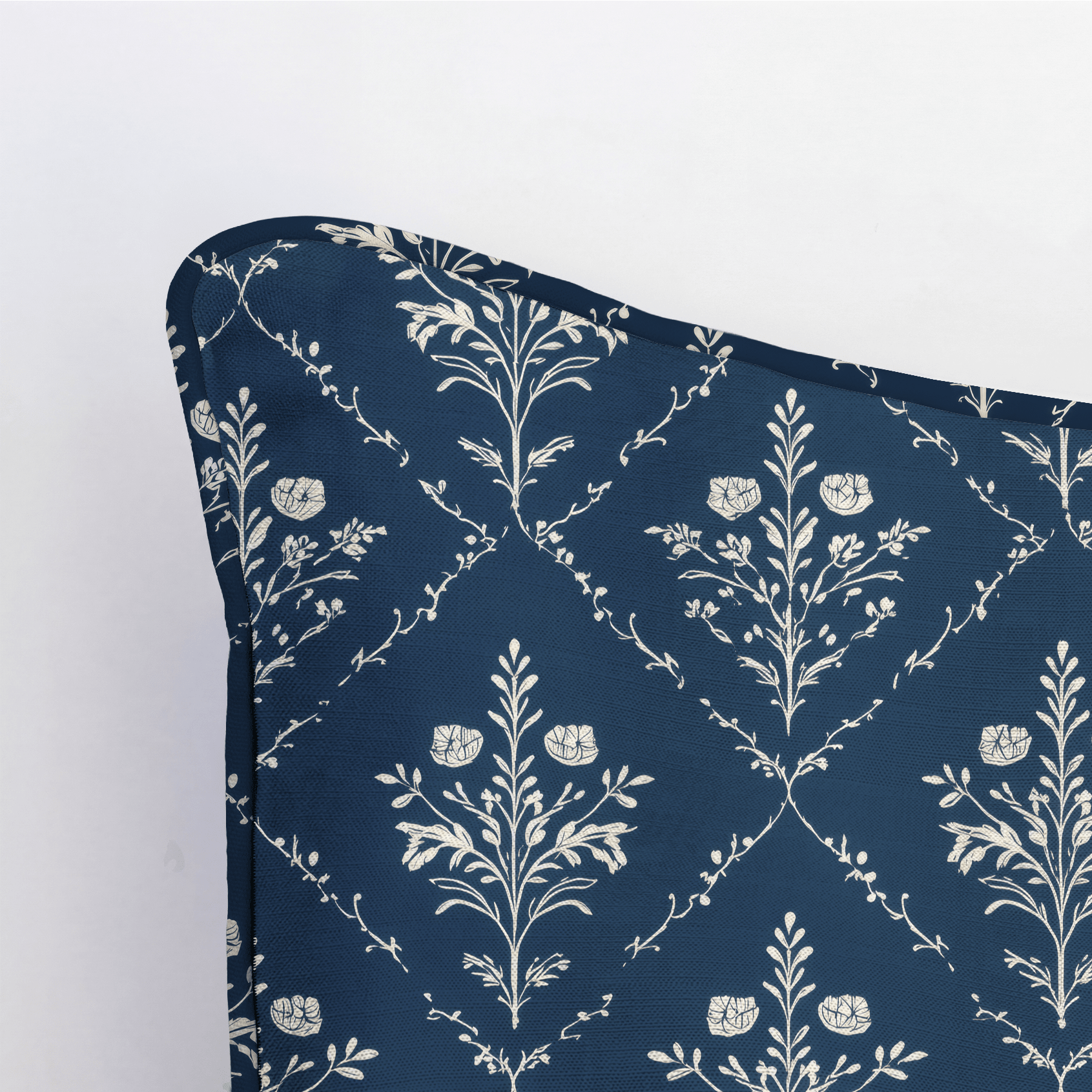 Benjamin Navy Floral Throw Pillow - Lemon Park