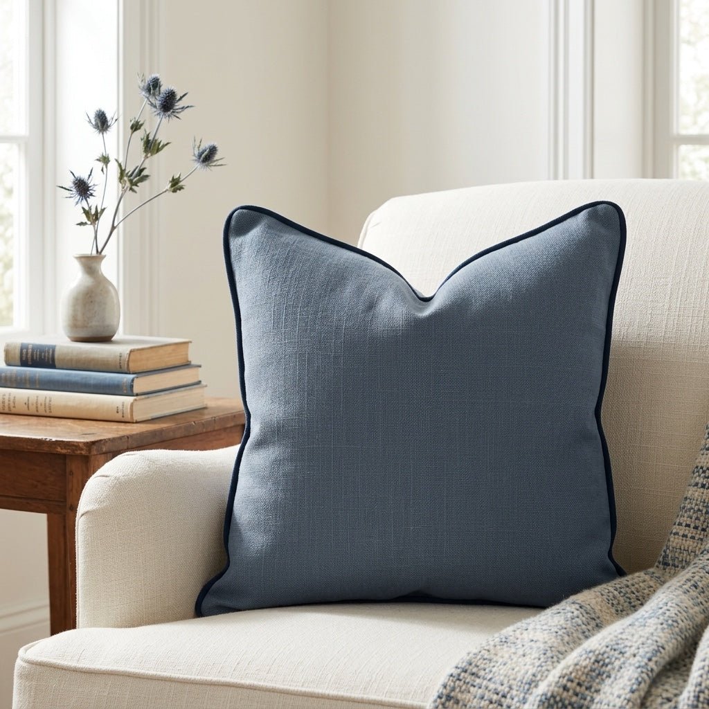 Benjamin Navy Throw Pillow - Lemon Park