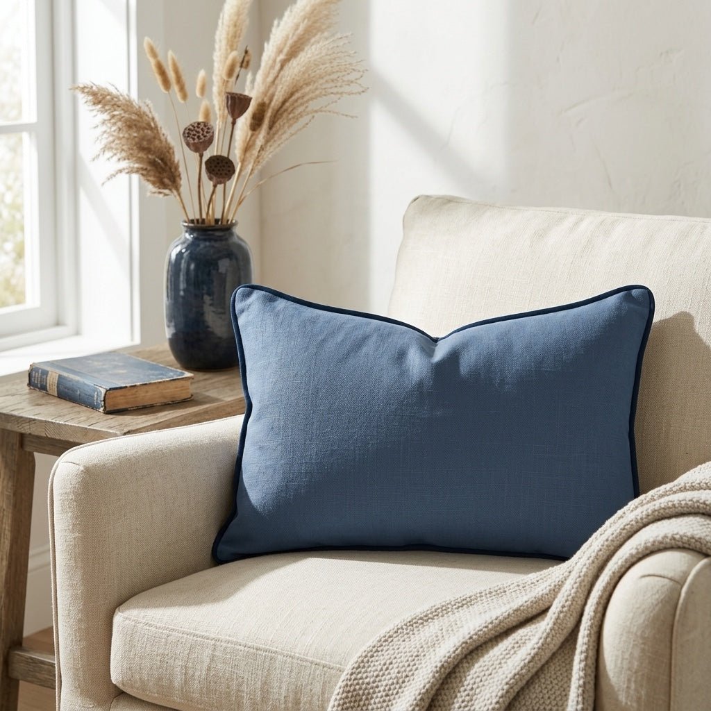 Benjamin Navy Throw Pillow - Lemon Park