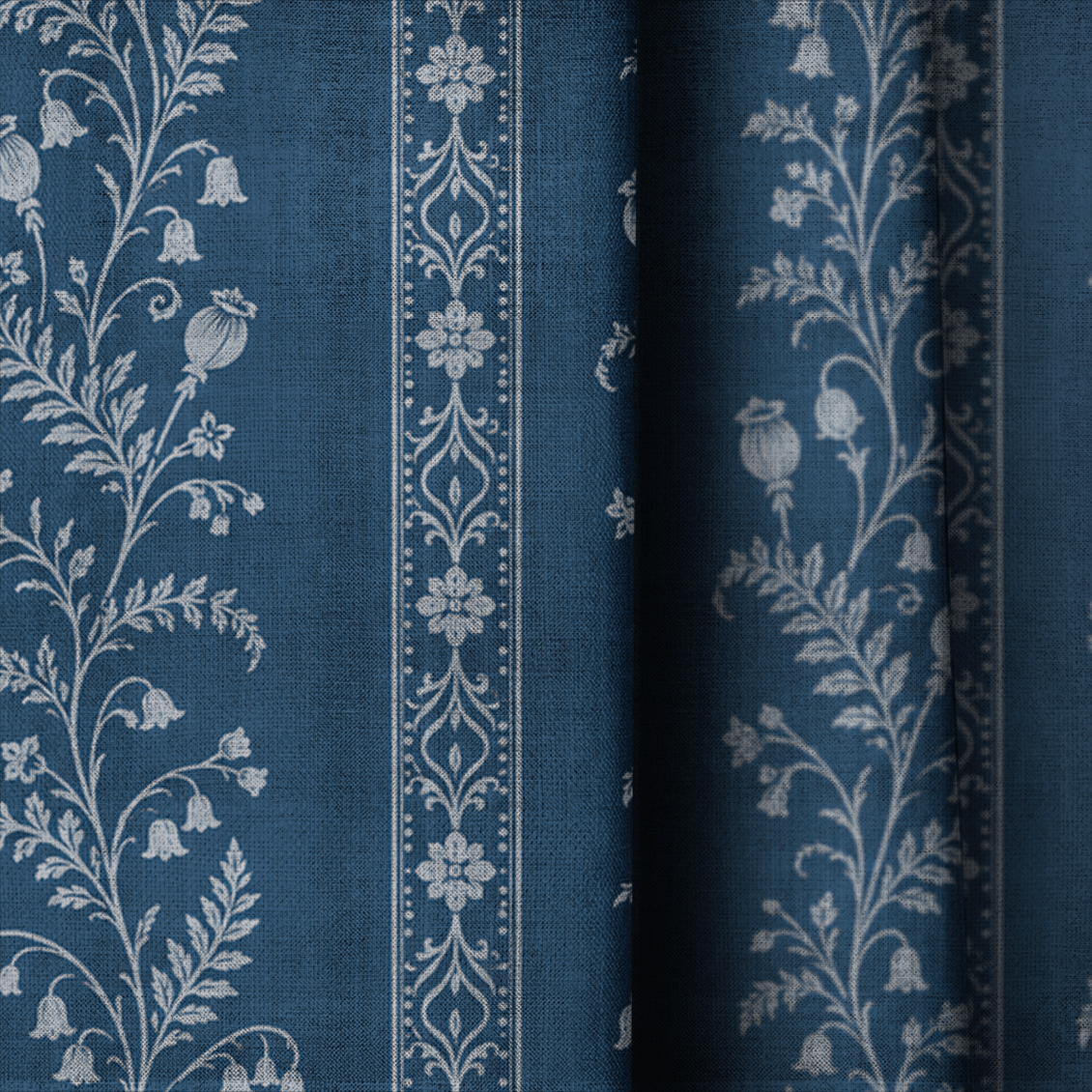 Benjamin Toile Stripes - Drapery - Lemon Park