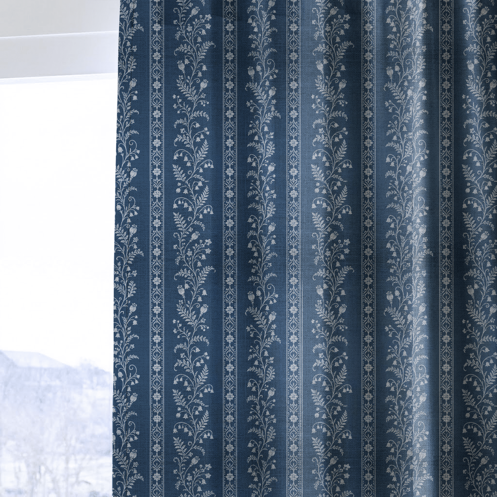 Benjamin Toile Stripes - Drapery - Lemon Park