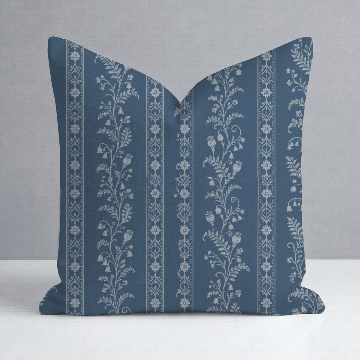 Benjamin Toile Stripes Throw Pillow - Lemon Park