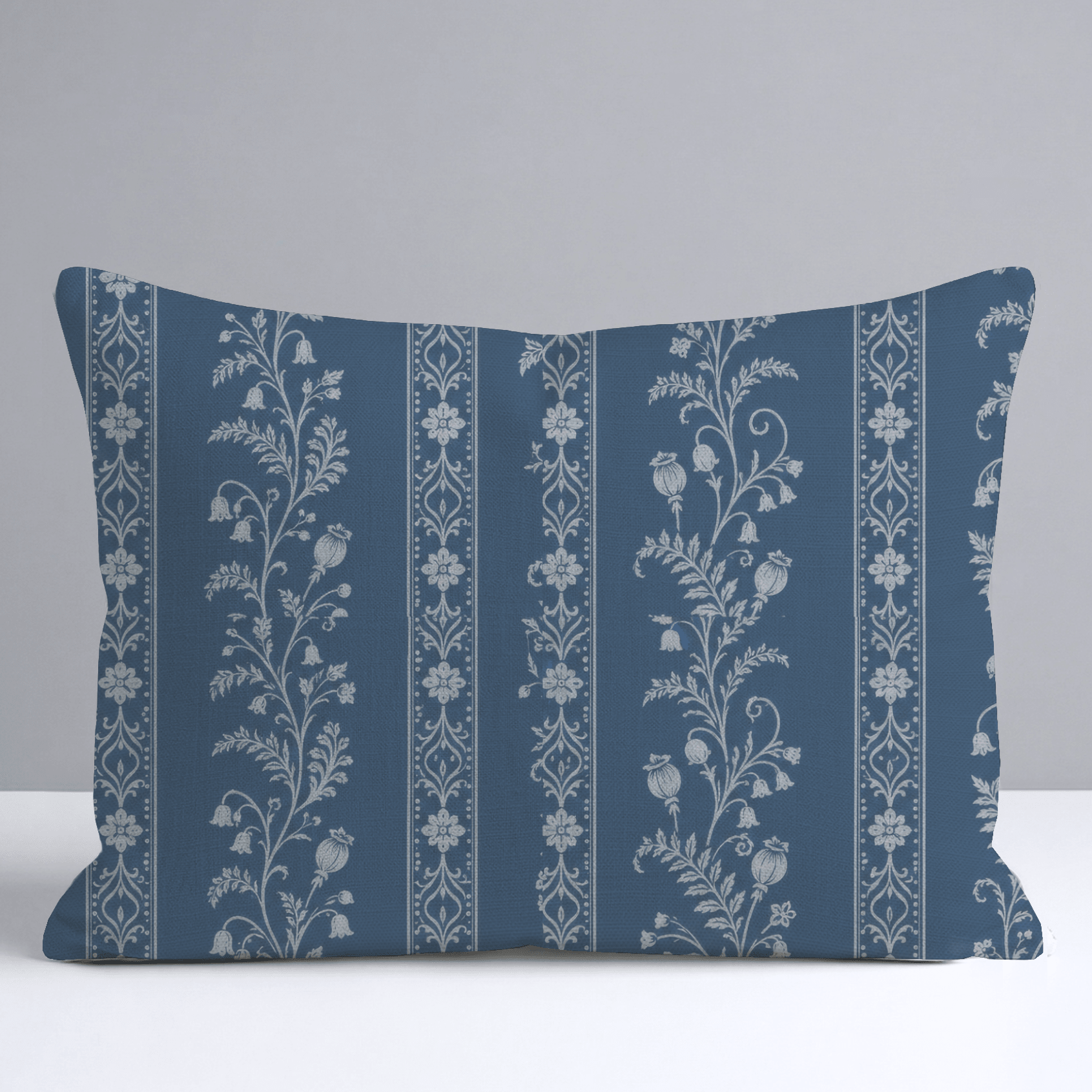 Benjamin Toile Stripes Throw Pillow - Lemon Park