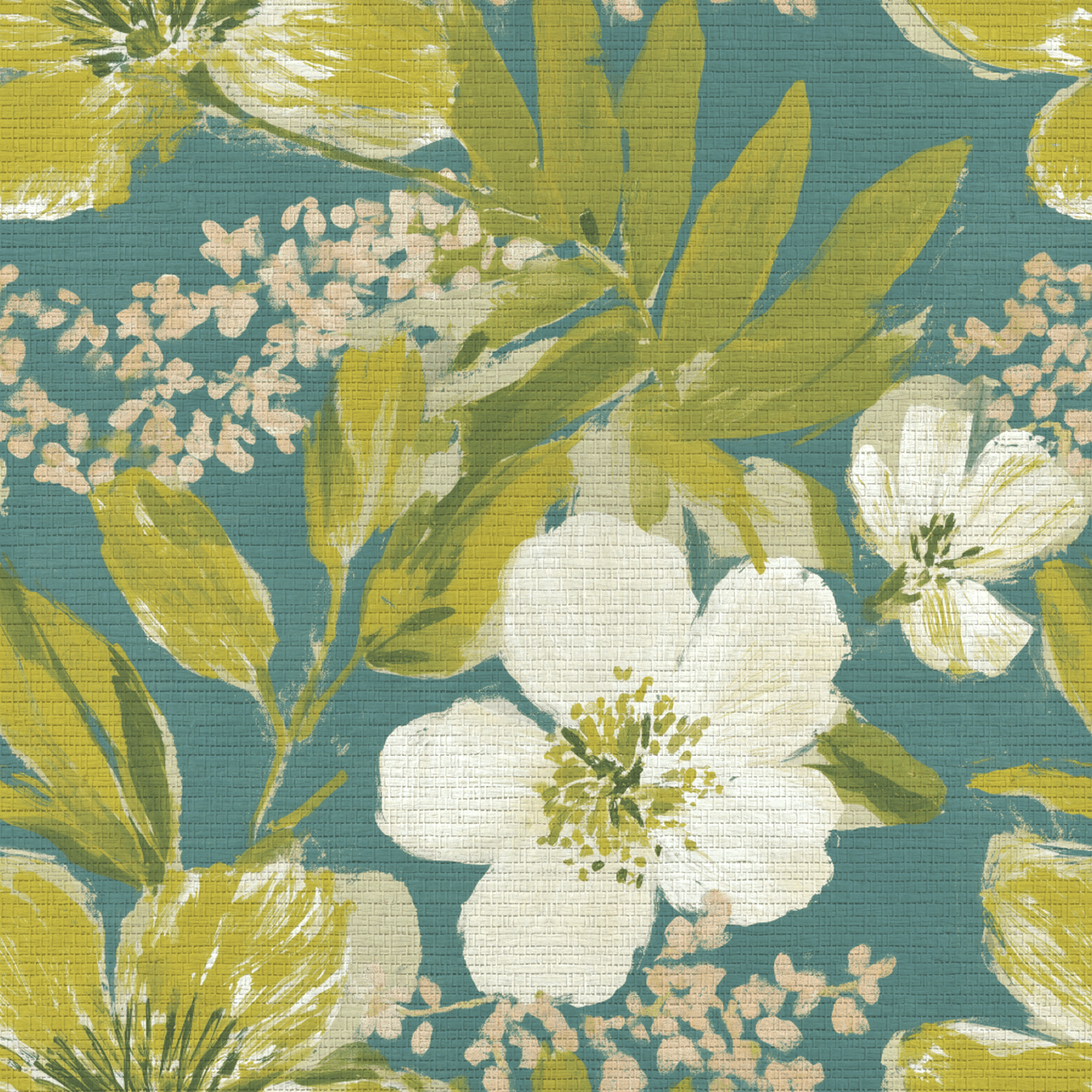Bernadette Faux Grasscloth Wallpaper - Lemon Park