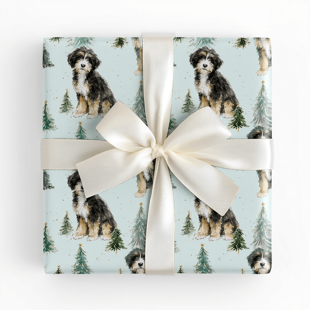 Bernedoodle Tidings - Wrapping Paper - Lemon Park