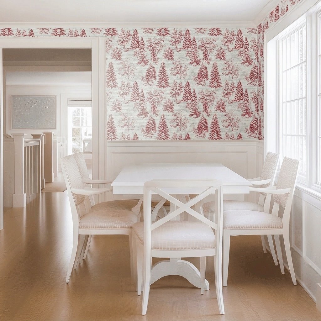 Berry Woods Faux Grasscloth Wallpaper - Lemon Park