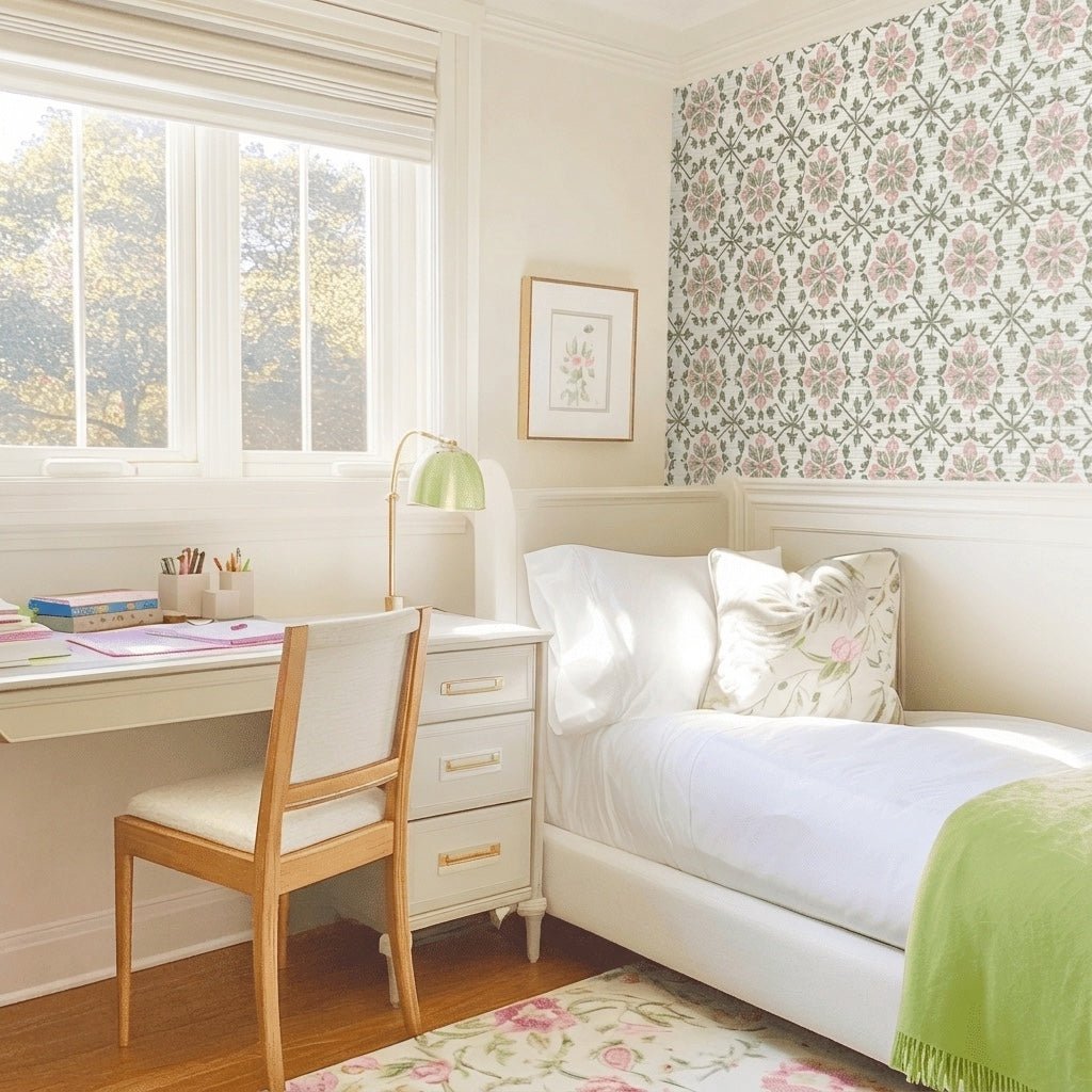 Betsy Rae Faux Grasscloth Wallpaper - Lemon Park