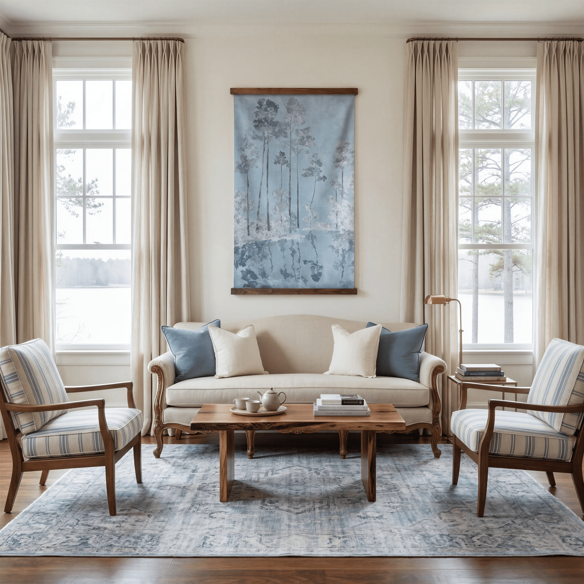 Birchwood (Blue) - Tapestry - Lemon Park