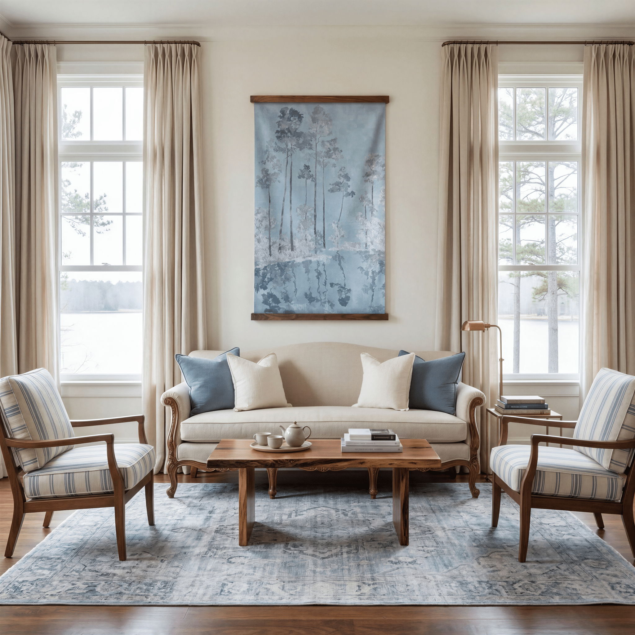 Birchwood (Blue) - Tapestry - Lemon Park