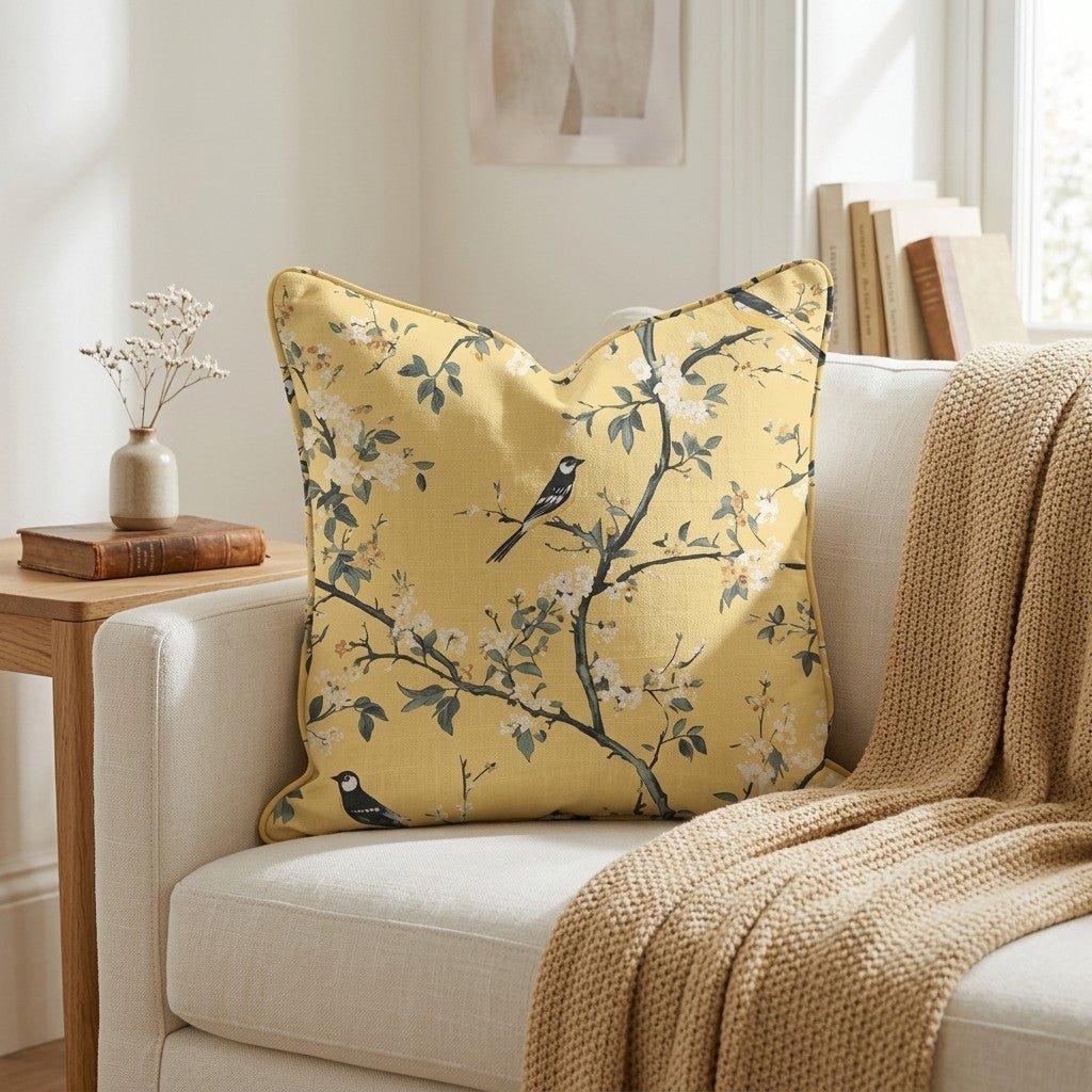 Birdsong Throw Pillow - Lemon Park