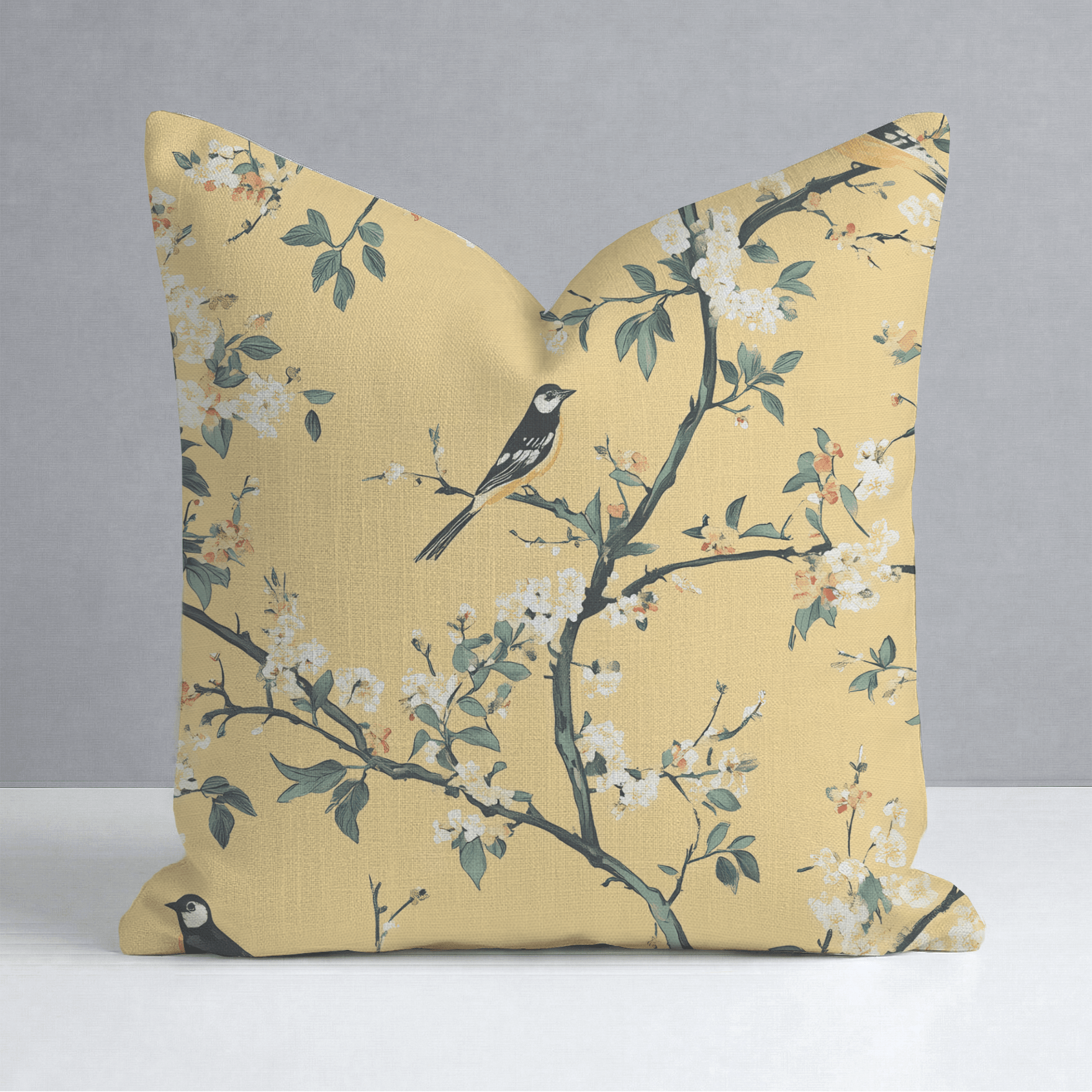 Birdsong Throw Pillow - Lemon Park