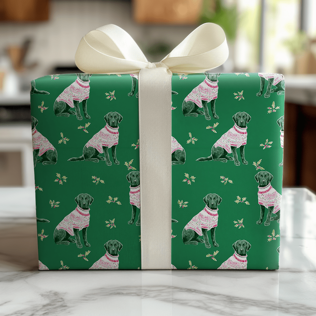 Black Lab Noel - Wrapping Paper - Lemon Park