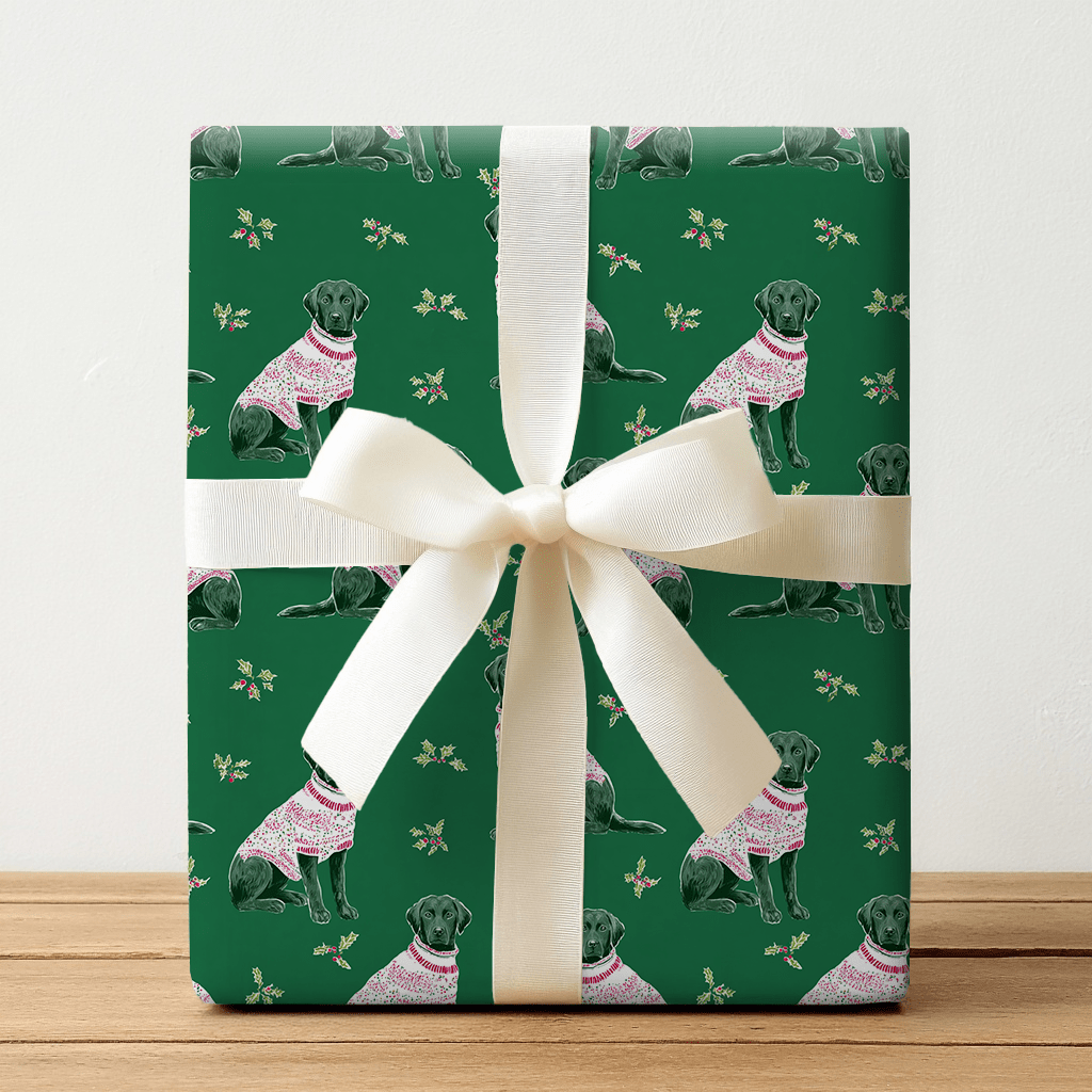 Black Lab Noel - Wrapping Paper - Lemon Park