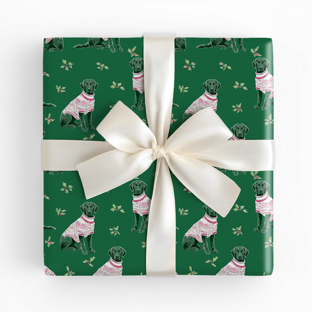 Black Lab Noel - Wrapping Paper - Lemon Park
