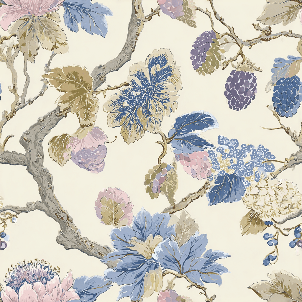 Blackberry & Bloom Wallpaper - Lemon Park