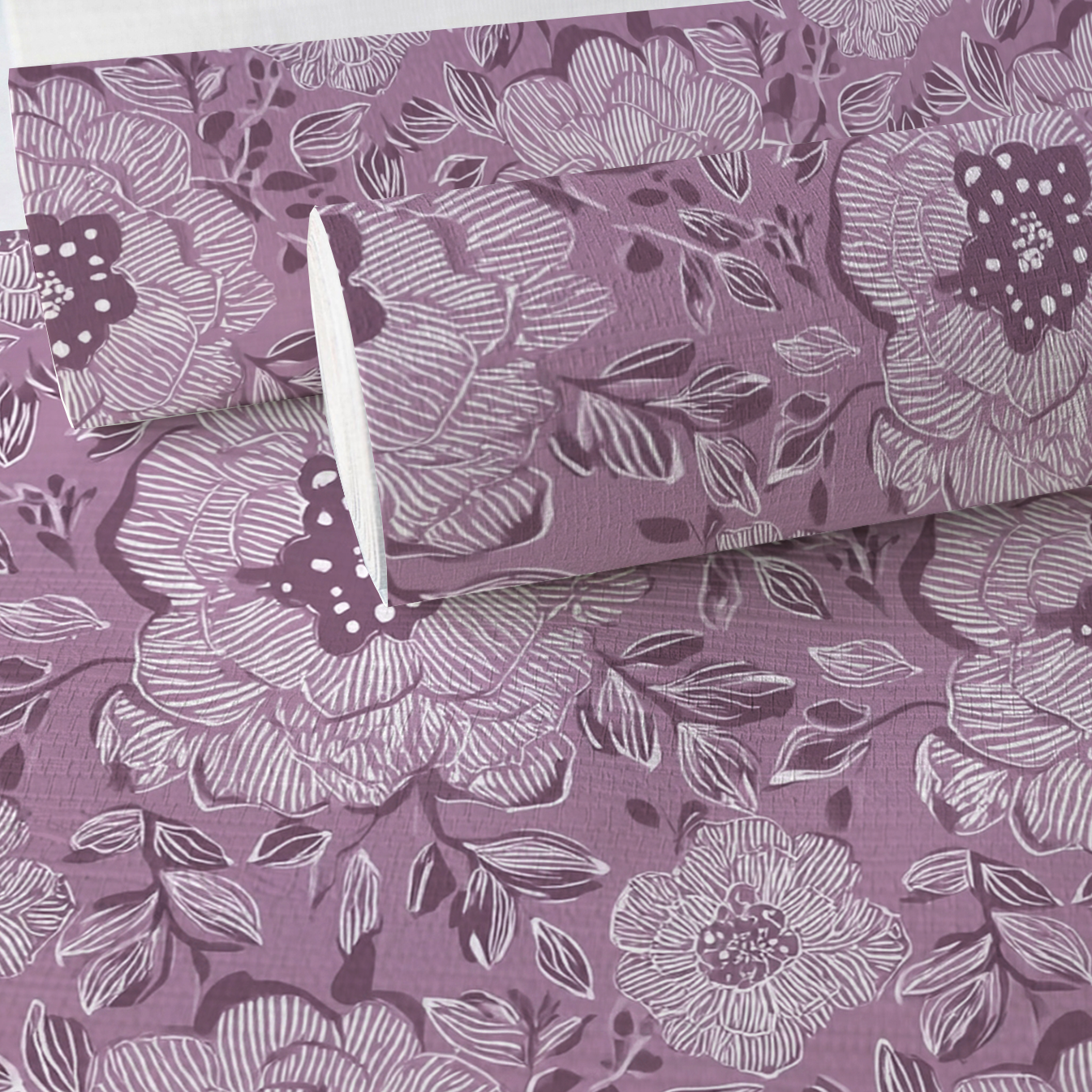 Blackberry Jam Faux Grasscloth Wallpaper