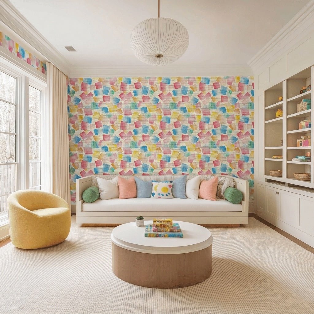 Blaze Faux Grasscloth Wallpaper - Lemon Park