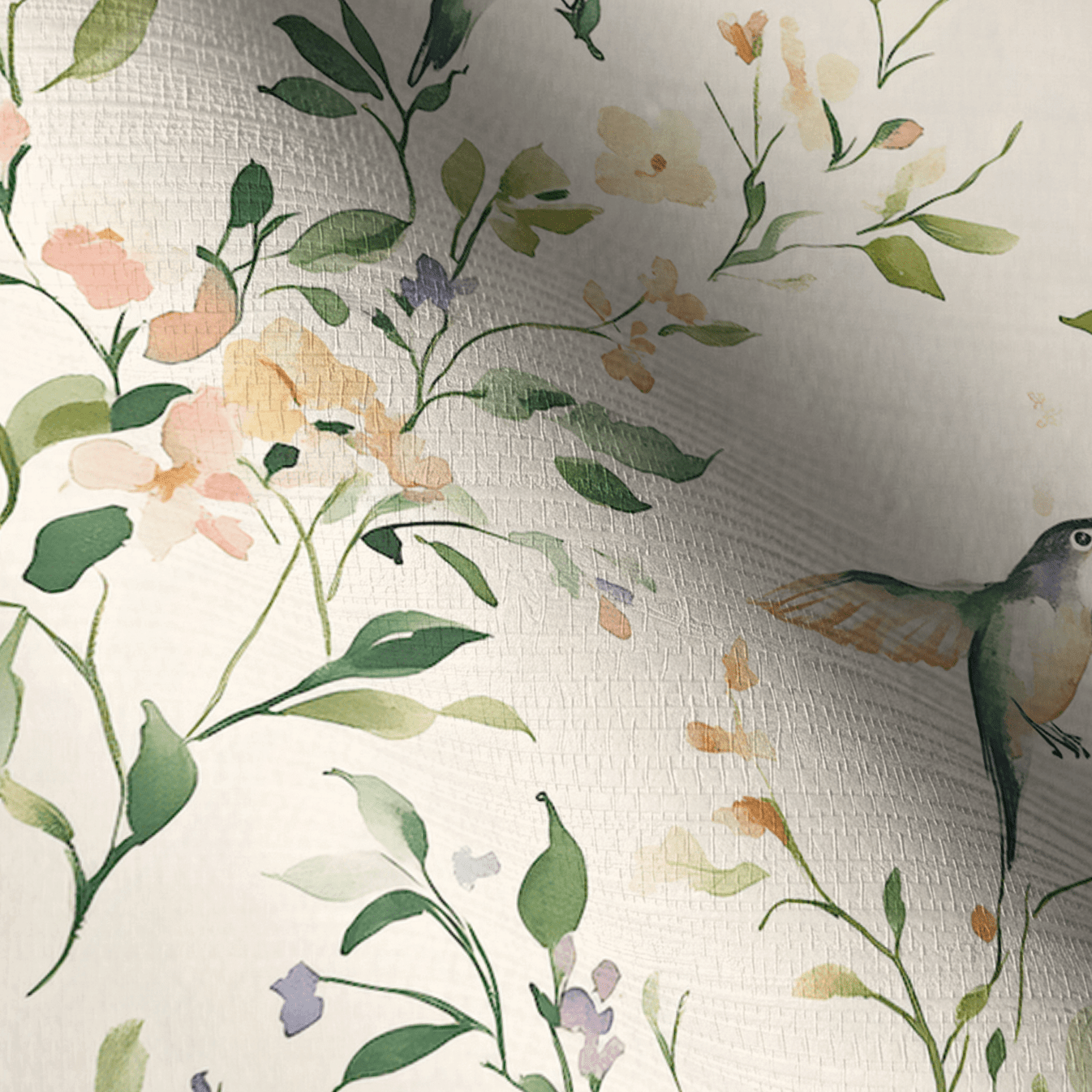 Bloom & Flutter Faux Grasscloth Wallpaper - Lemon Park