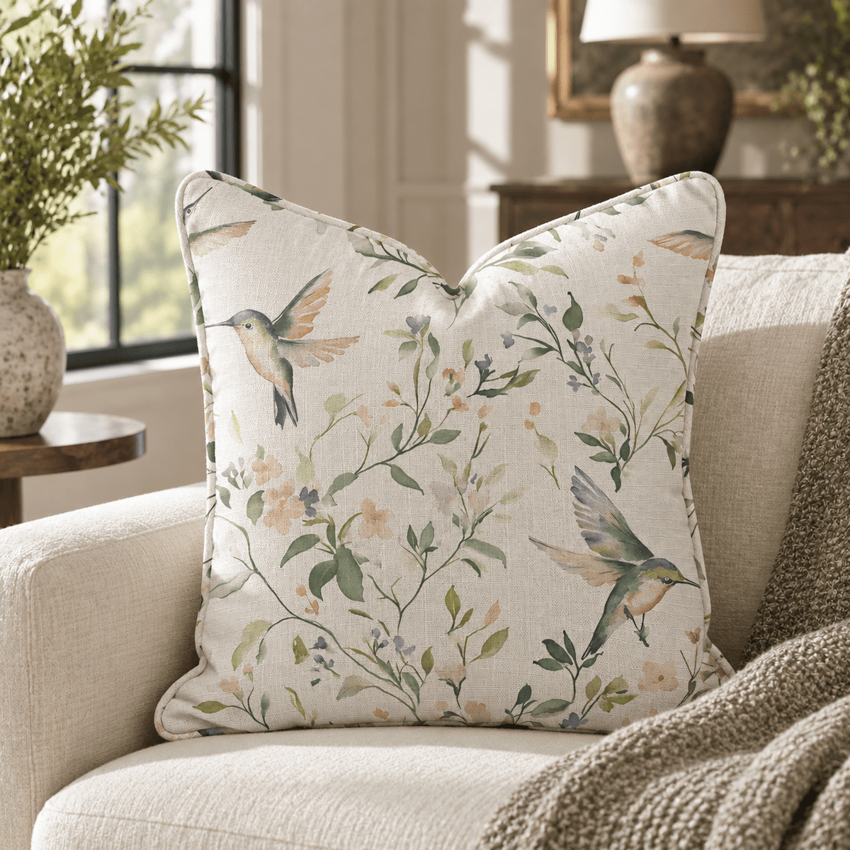 Bloom & Flutter Throw Pillow - Lemon Park