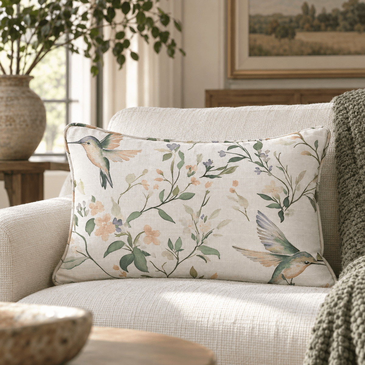 Bloom & Flutter Throw Pillow - Lemon Park
