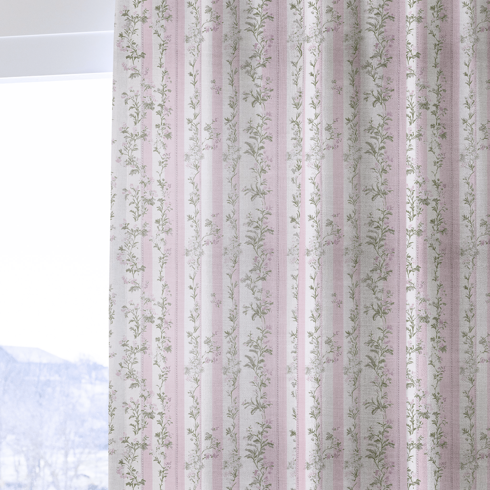 Blooming Stripes - Drapery - Lemon Park