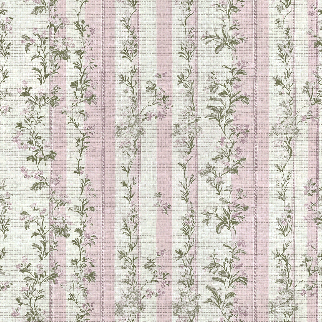 Blooming Stripes Faux Grasscloth Wallpaper - Lemon Park
