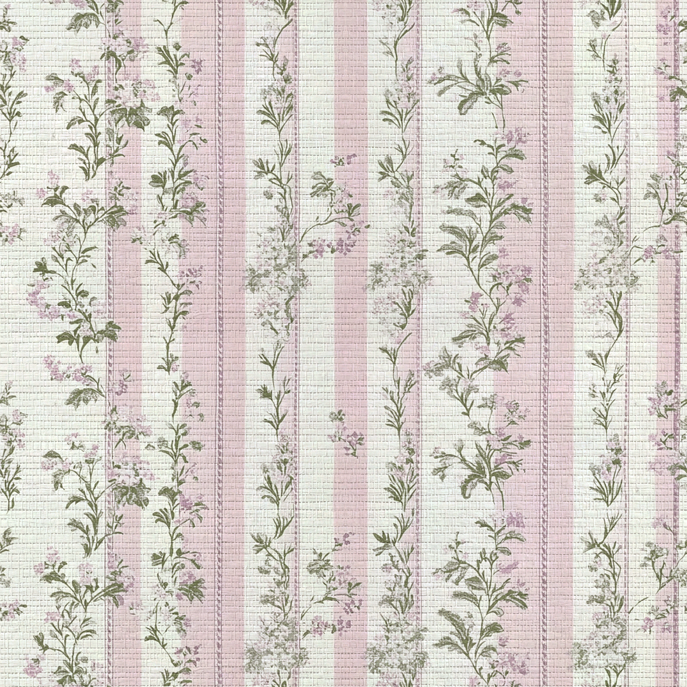 Blooming Stripes Faux Grasscloth Wallpaper