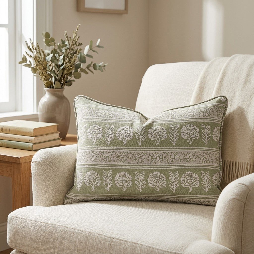 Bloommist Throw Pillow - Lemon Park