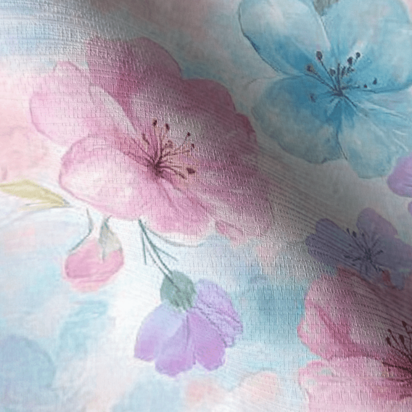 Blossom Haze Faux Grasscloth Wallpaper - Lemon Park