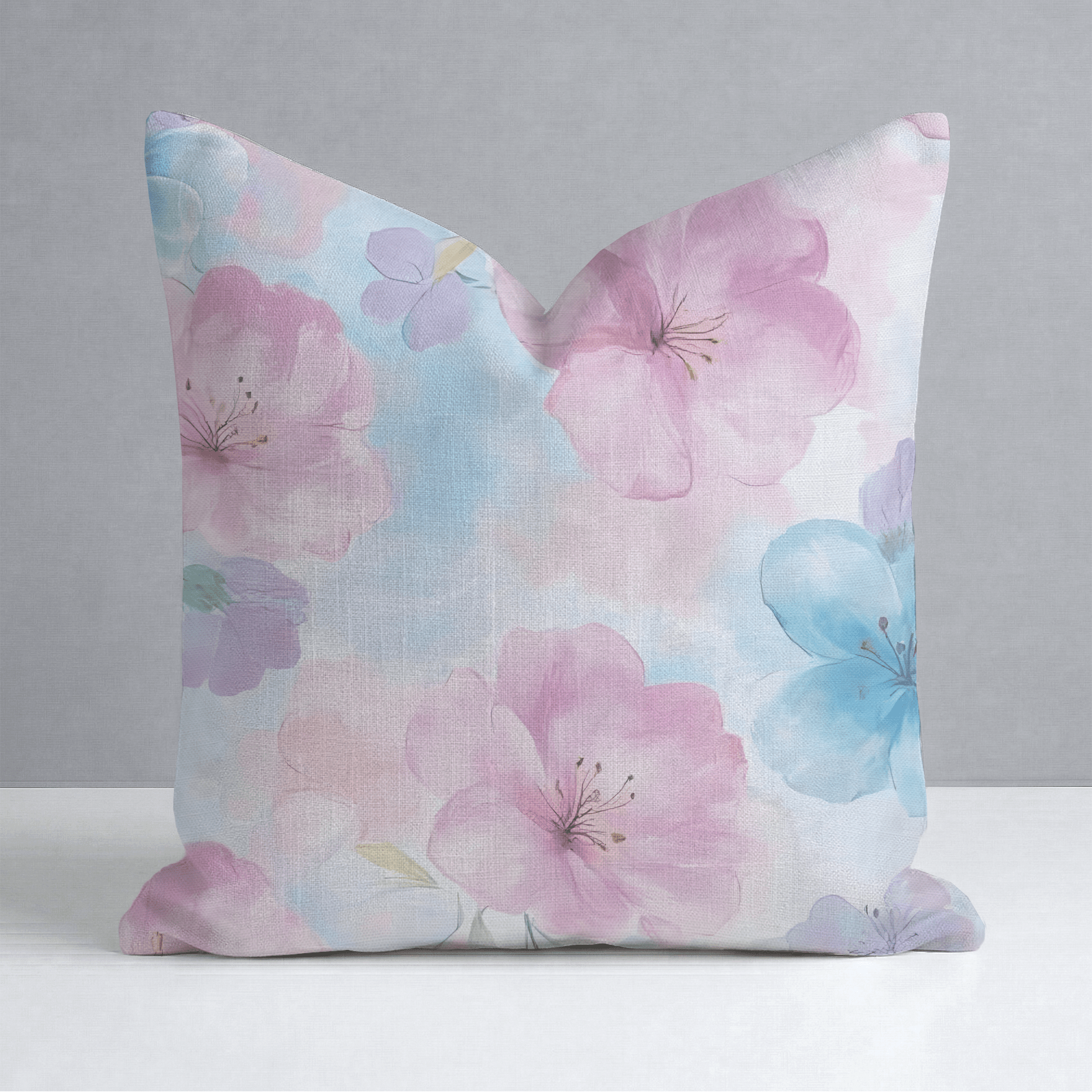 Blossom Haze Throw Pillow - Lemon Park