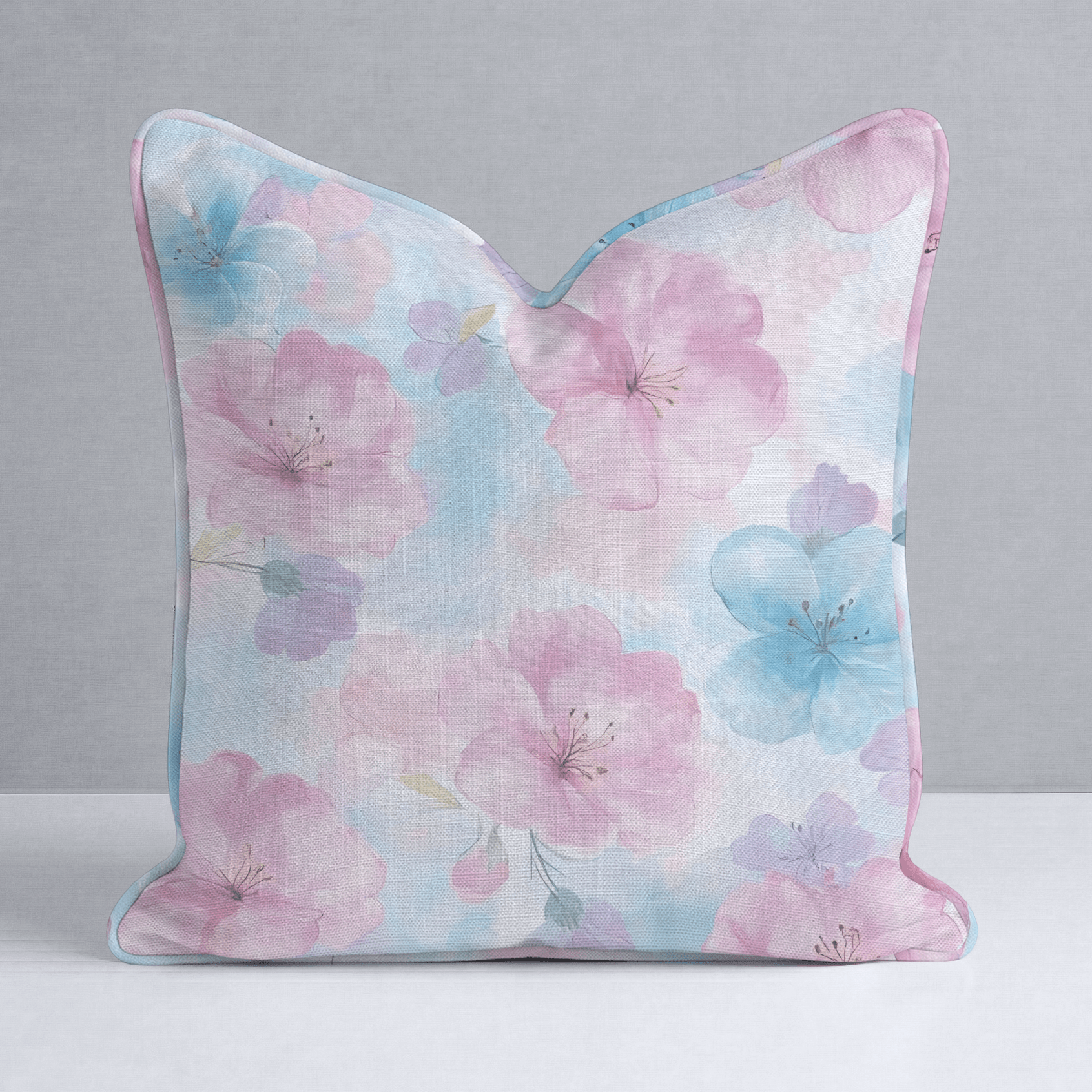 Blossom Haze Throw Pillow - Lemon Park