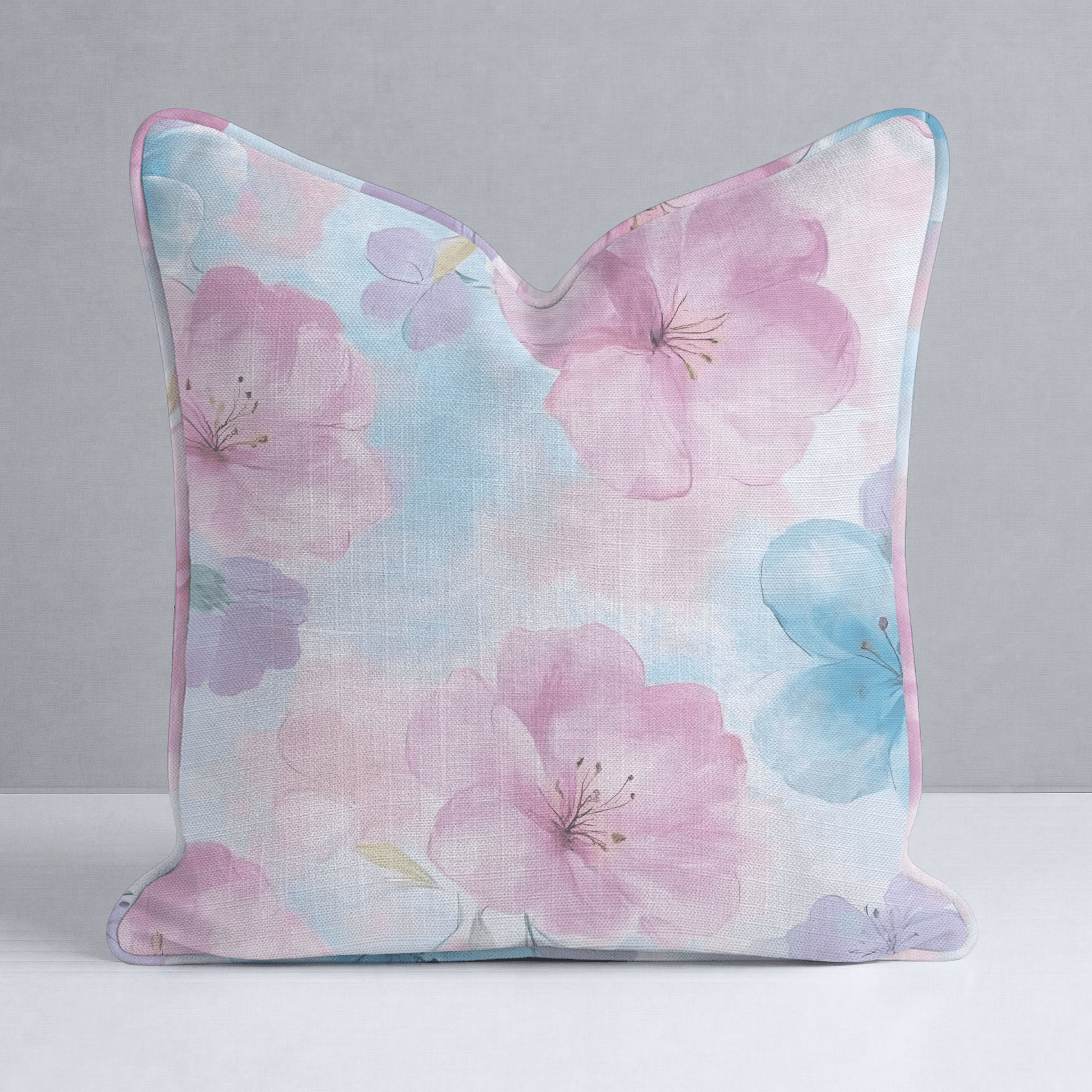 Blossom Haze Throw Pillow - Lemon Park