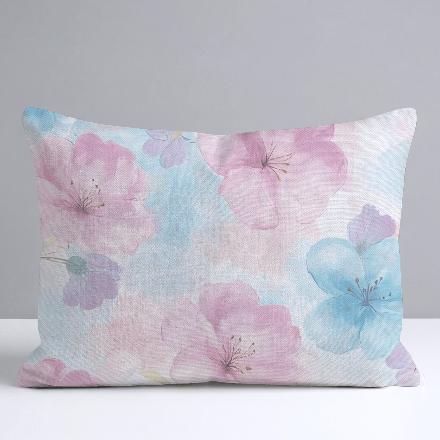 Blossom Haze Throw Pillow - Lemon Park
