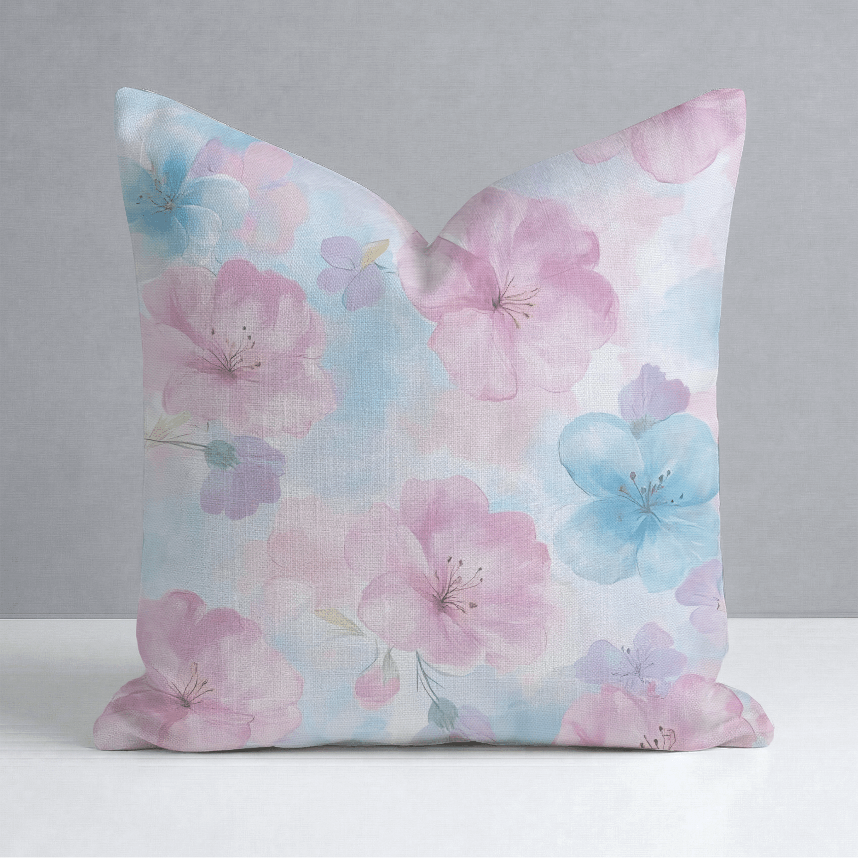 Blossom Haze Throw Pillow - Lemon Park