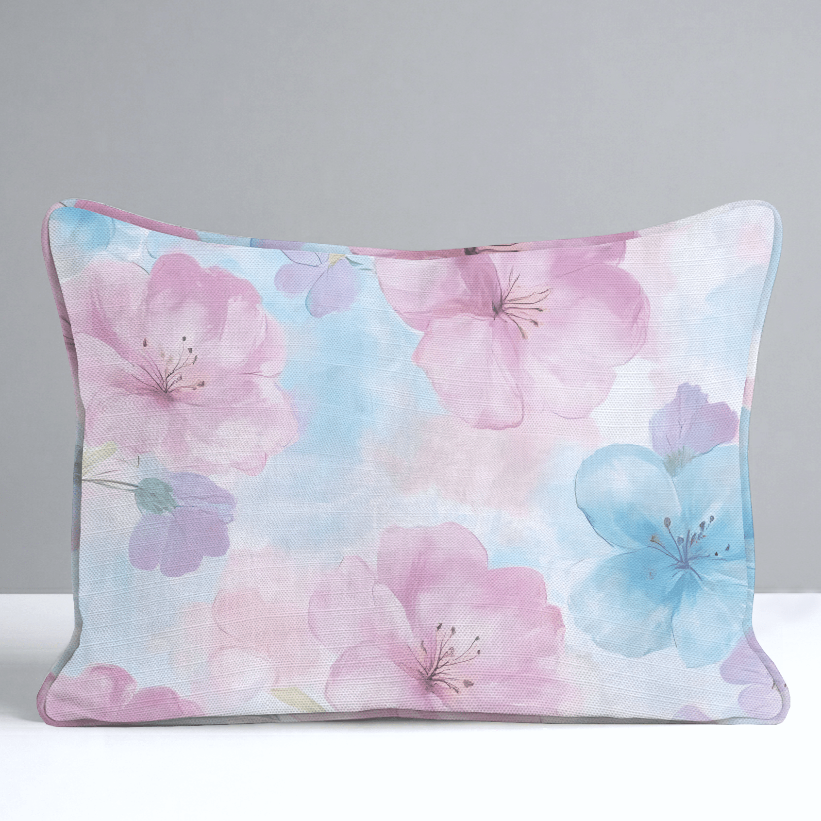 Blossom Haze Throw Pillow - Lemon Park