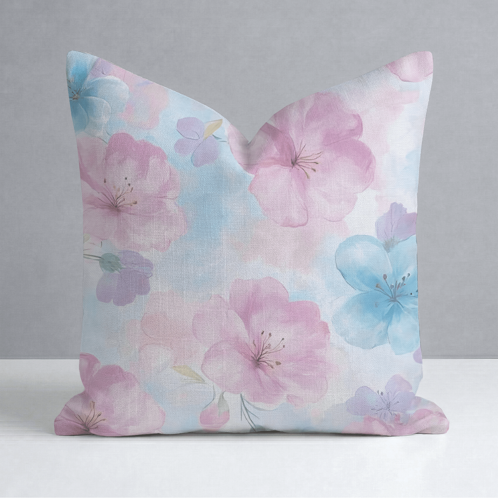 Blossom Haze Throw Pillow - Lemon Park