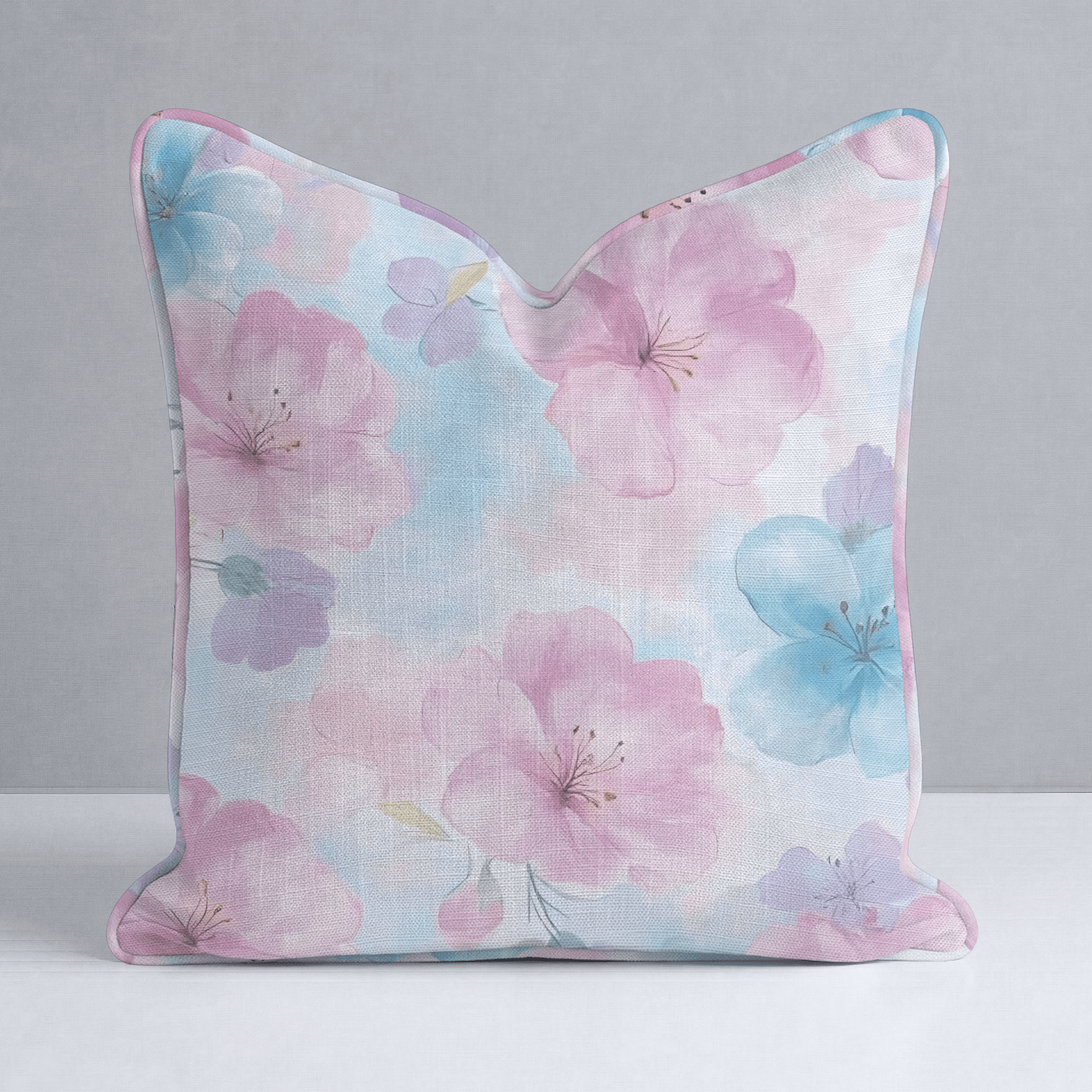 Blossom Haze Throw Pillow - Lemon Park