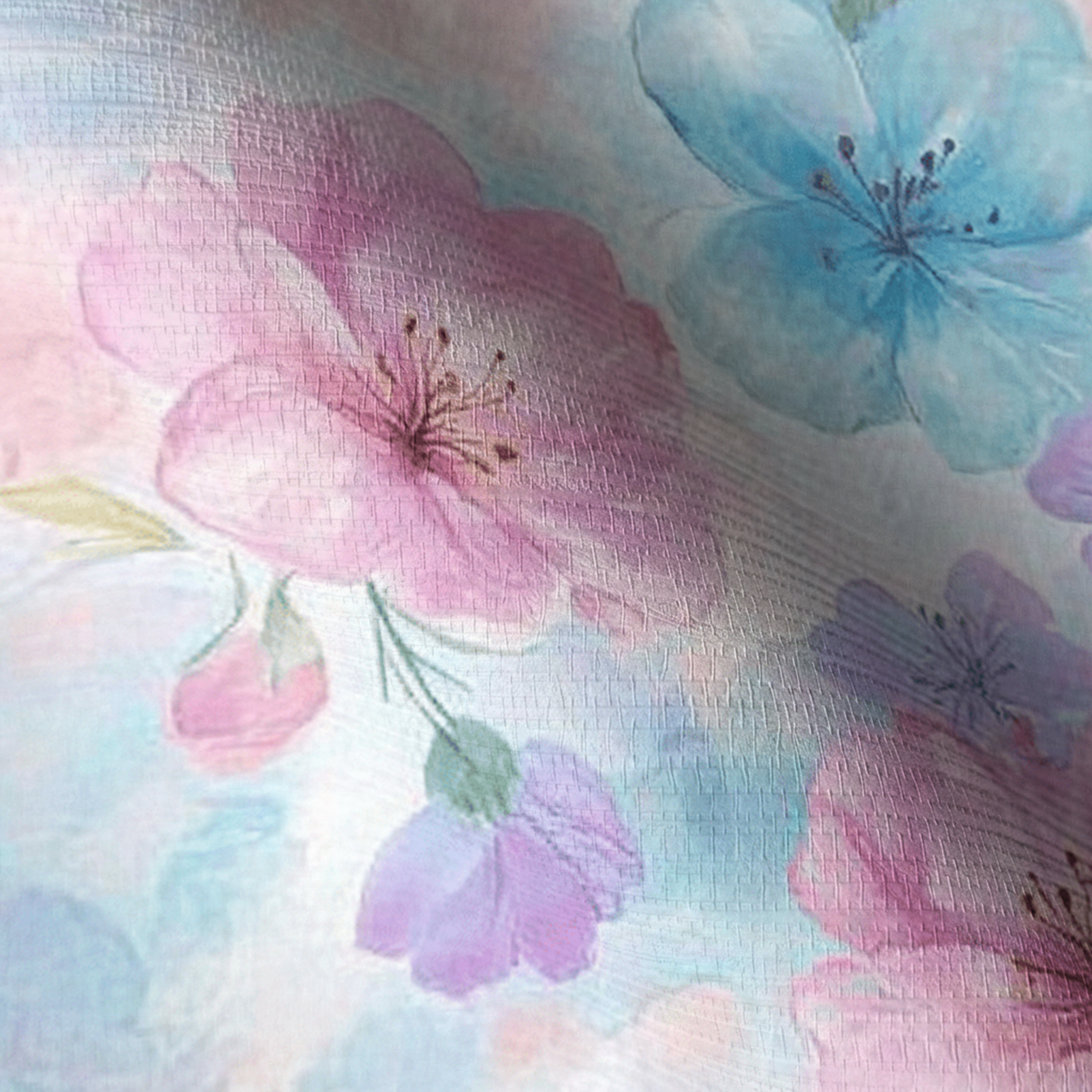 Blossom Haze Faux Grasscloth Wallpaper