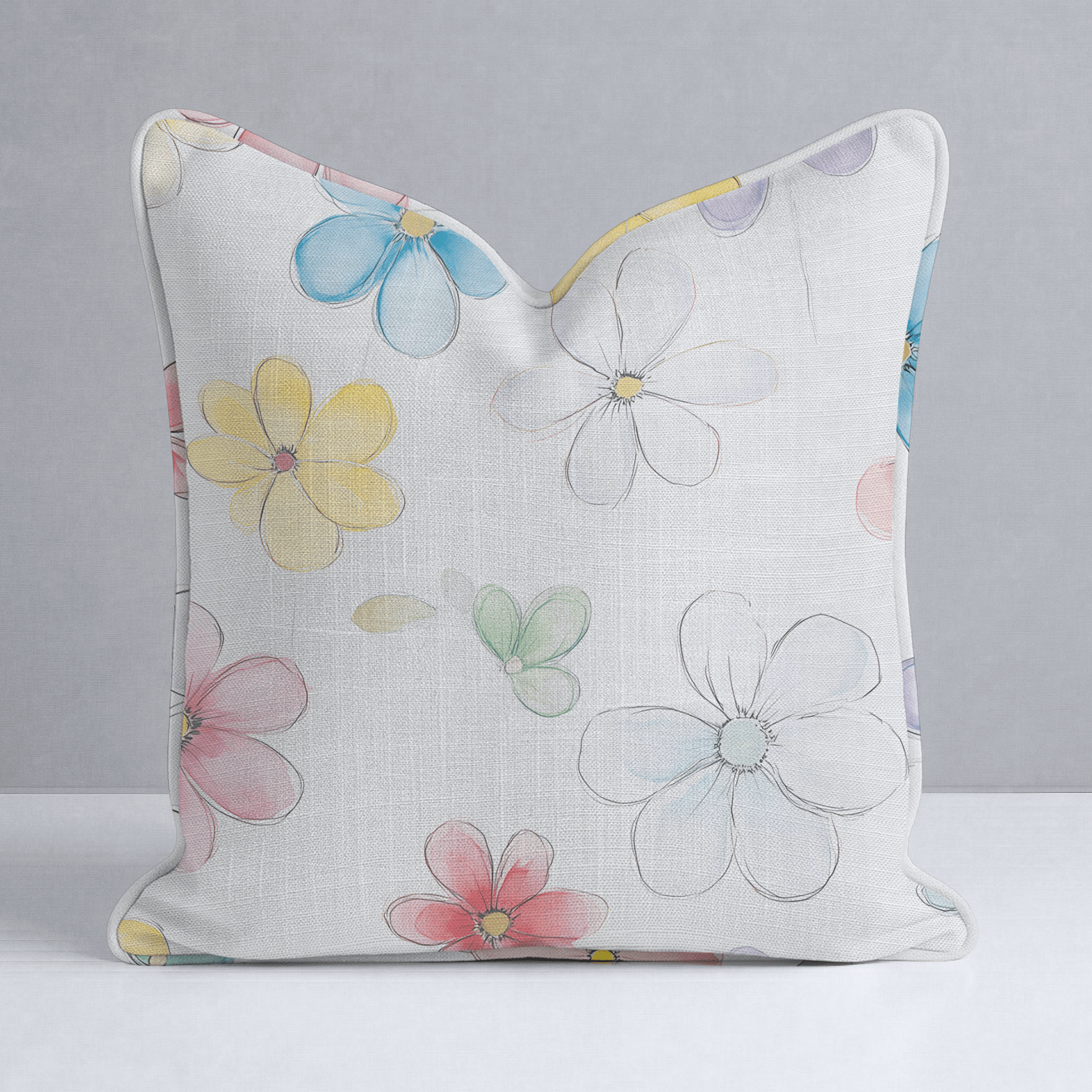Blossom Parade Throw Pillow - Lemon Park