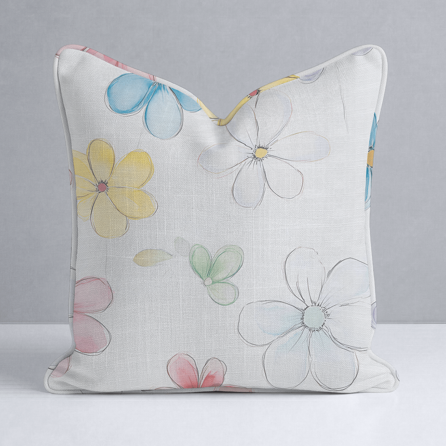 Blossom Parade Throw Pillow - Lemon Park