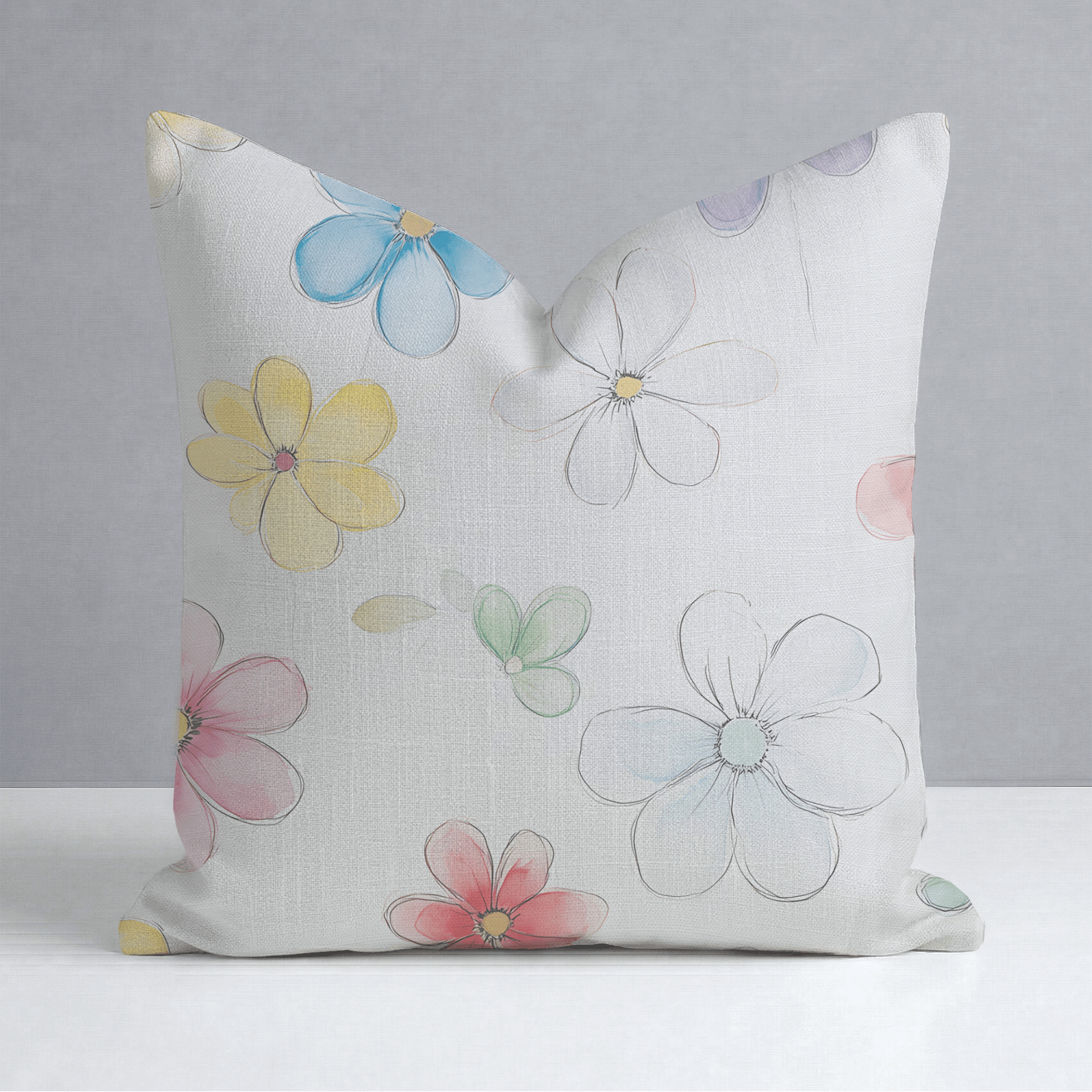 Blossom Parade Throw Pillow - Lemon Park