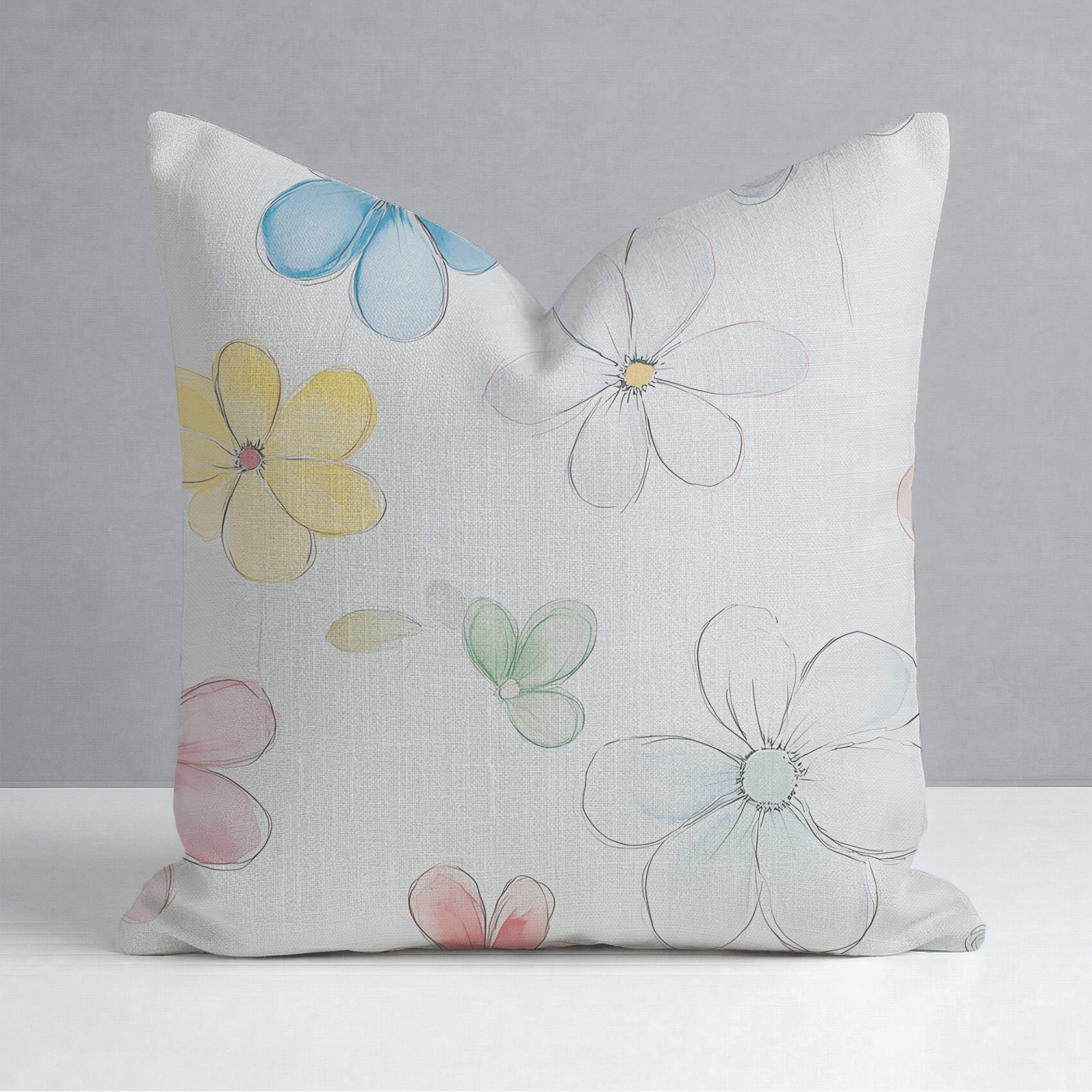 Blossom Parade Throw Pillow - Lemon Park