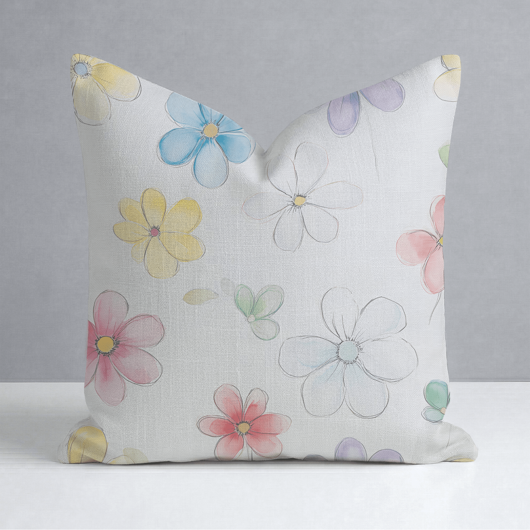 Blossom Parade Throw Pillow - Lemon Park