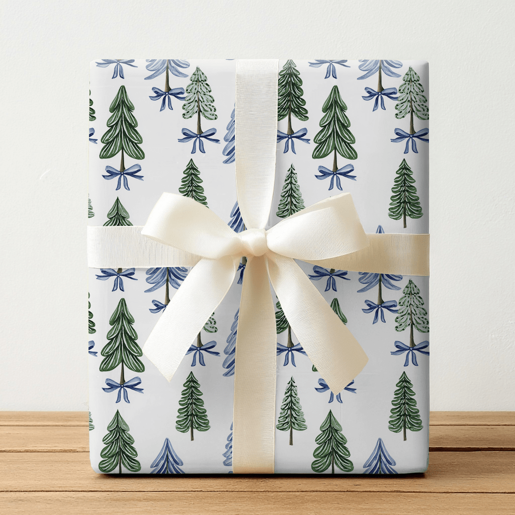 Blue Bow - Wrapping Paper - Lemon Park