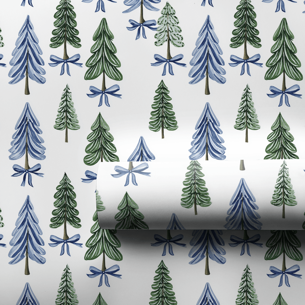 Blue Bow - Wrapping Paper - Lemon Park