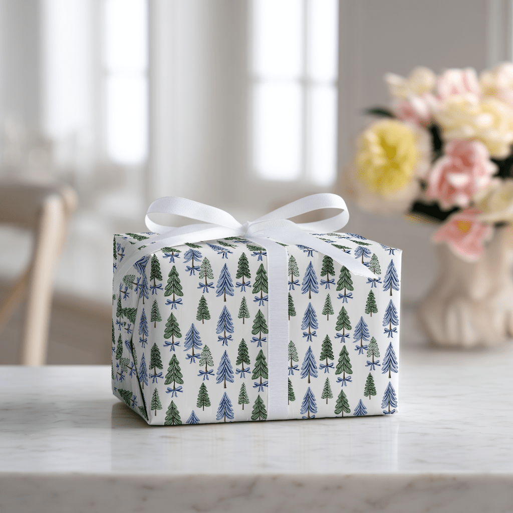 Blue Bow - Wrapping Paper - Lemon Park