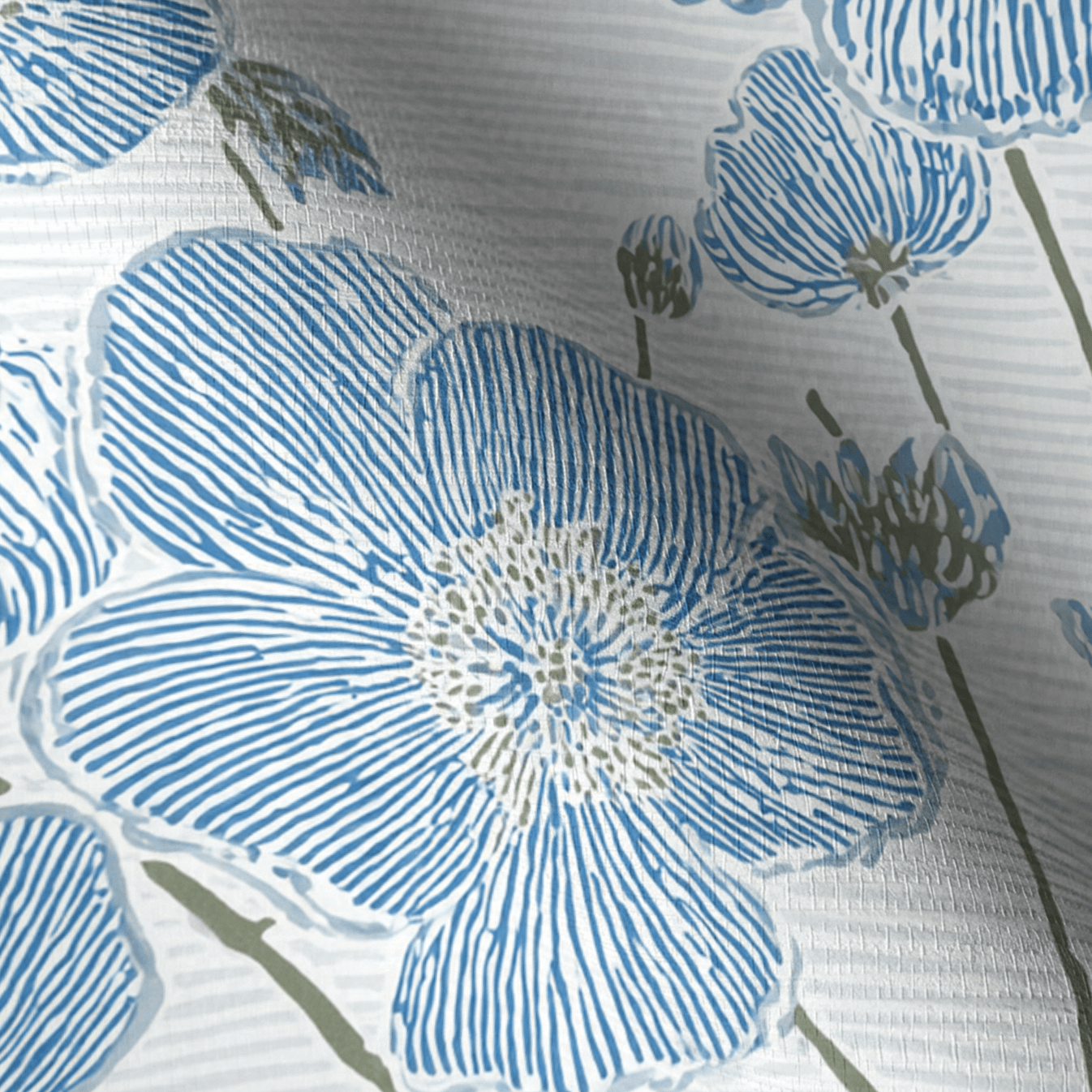 Blue Dresses Faux Grasscloth Wallpaper - Lemon Park