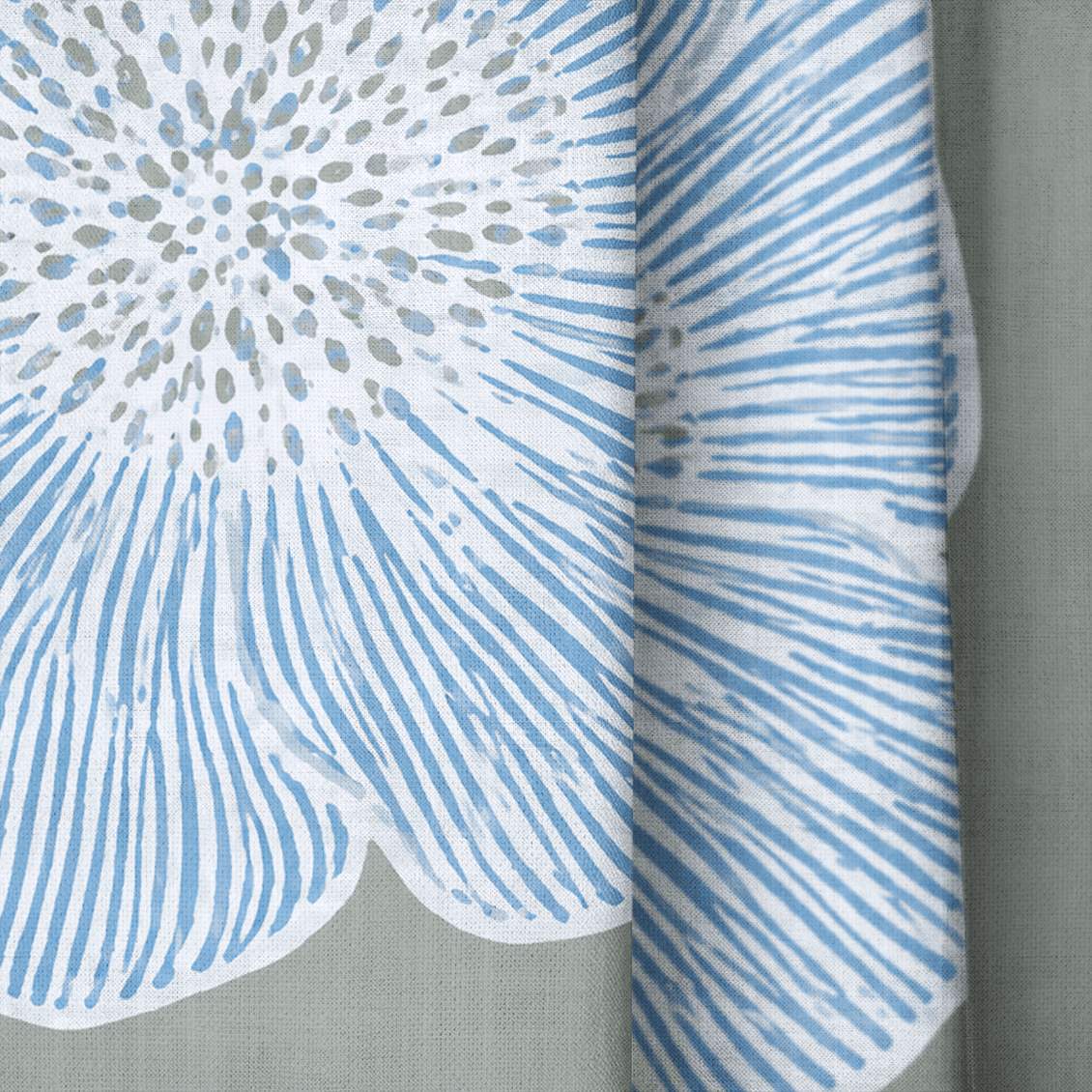 Blue Dresses Lemongrass Flower - Drapery - Lemon Park